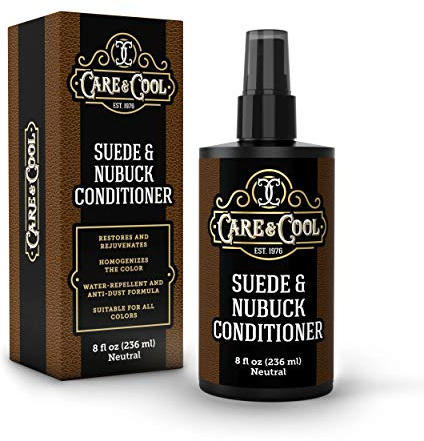 Care & Cool Suede and Nubuck Conditioner, Renovator, and Protector (8 Fl Oz). Your Best Choice for Waterproofing and Rejuvenating The Delicate Structure Against The Elements and Abrasive Impurities.