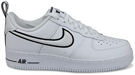 Nike Air Force 1 Basketballschuhe für Herren, Weiß Weiß Weiß Schwarz, 44 EU