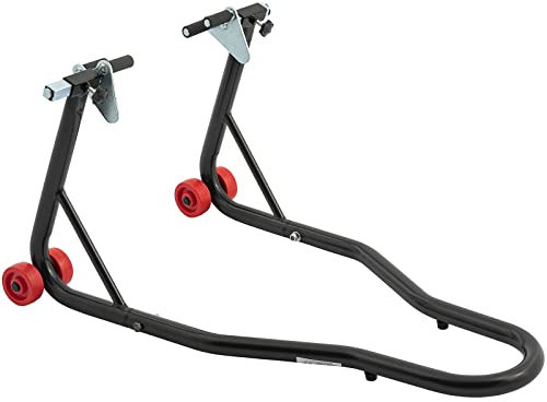 Cavalletto Anteriore Alza Solleva Moto Regolabile Universale 4 Ruote Nero