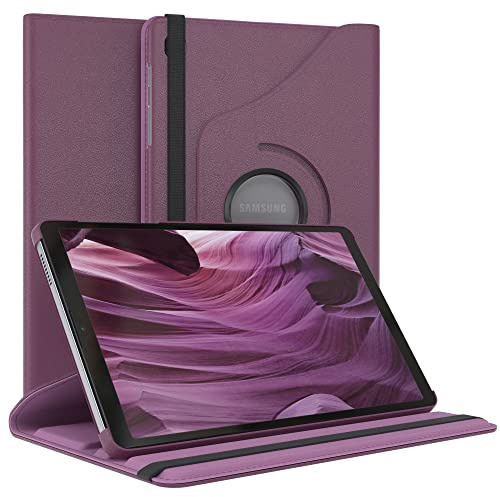 EAZY CASE - Tablet Hülle für Samsung Galaxy Tab A7 Lite Schutzhülle 8 Zoll Smart Cover Tablet Case Rotationcase zum Aufstellen Klapphülle 360° drehbar mit Standfunktion Tasche Kunstleder Lila