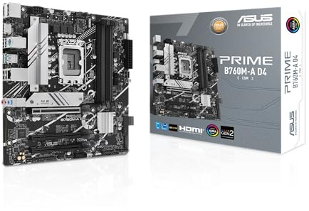 ASUS Prime B760M-A D4-CSM Intel B760 (LGA 1700) mATX Commercial CSM Motherboard, PCIe 4.0, DDR4, 2X M.2, 2.5Gb LAN, DP, 2X HDMI, SATA 6 Gbps, USB Type-C, Aura Sync, ASUS Control Center Express