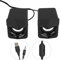 Cyrank Computer Speakers, Mini Multimedia Speaker USB Powered Gaming Speakers Portable Subwoofer Speakers Bookshelf Speakers for Desktop Laptop Pc(Black)