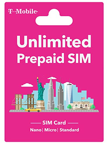 T Mobile Prepaid-SIM-Karte USA – Unbegrenzte Daten in 4G/LTE und Gespräche in den USA für 15 Tage, pickpiff Prepaid-SIM-Karte USA unterstützt Hotspot, Triple Cut 3-in-1-SIM-Karte – Standard Micro Nano