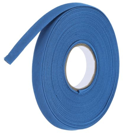 Kvartsman 2/5 tum snedband, sömband, dubbelfals, avskjutningsband, polyester kontinuerlig sömnad, tillbehör, kantband för sömnad, gör-det-själv, fållar, quiltning, hantverk (mörkblå, 25 m)