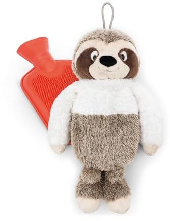 NICI Kuscheltier Wärmflasche Faultier Izzy Icetumbler 300ml 34cm - beige - Kuscheliges Wärmetier ab 10 Monaten – Plüschtier-Wärmflasche, Wärmebeutel für Kinder und Erwachsene - 62448