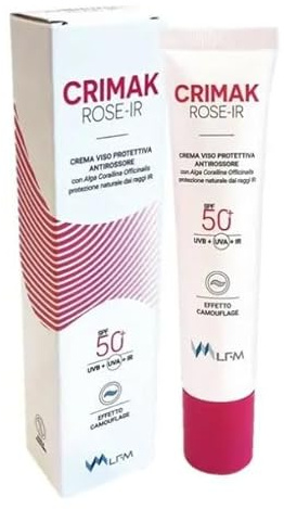 Crimak Rose-IR, Crema Viso Protettiva Antiarrossamento, SPF 50+, 40 g