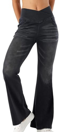 Jean Stretch Femme Baggy Grossesse Pantalon Bleu Marine Chemise En Jeans Taille Basse Haut Grande Noir Jupe Combinaison Large Robe Slim 7/8eme Elastique Vetements Mode Jeans+femme Pantalons Droit