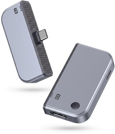 Elprico Trådlös HDMI-sändare och Mottagare, 1080P 60Hz 5G 2.4G Extender Kit Typ C Skärmspegling Adapter för PC Laptop TV