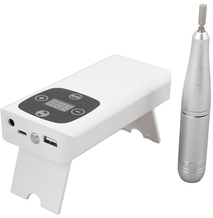 Pongnas Trapano Elettrico per Unghie 2 in 1, Smerigliatrice per Unghie, Lucidatore per , 45.000 Giri/min, Ricaricabile, con 9 Perline Lampada, per Manicure, Cura delle ,