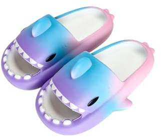 P&L ITALY COLLECTION Chanclas de Playa para Mujer Niña Niño Tiburón Zapatillas de Ducha Antideslizante Zapatos de Piscina Sandalias Ligero Verano Shark Slippers Multi3839