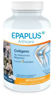 EPAPLUS Arthicare Colágeno + Ácido Hialurónico + Magnesio 224 comprimidos, Vitaminas B1, B2, B6, C, Articulaciones Fuertes y Piel Tersa