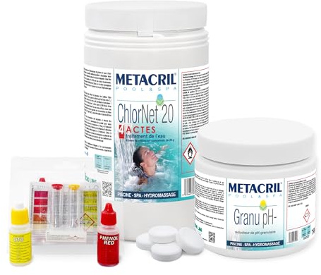Chlor Multiaction Starter Kit for Chlorine-Based Water Treatment in 20 g Multi-Action Tablets. Pool or Hydromassage (Teuco,Jacuzzi,Dimhora,Intex,Bestway, ECC.). Immediate shipping