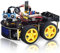 KEYESTUDIO 4WD Roboter Bausatz Kompatibel mit Arduino IDE Elektronik Baukasten mit Mikrocontroller, Line Tracking Modul, Ultraschallsensor, Auto Roboter Programmierbegeisterter für 14+ Teenager