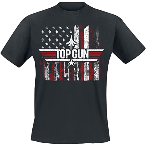 Top Gun Maverick - America Männer T-Shirt schwarz L 100% Baumwolle Fan-Merch, Filme