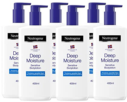 Neutrogena Fórmula noruega Deep Moisture Bodylotion Sensitive 6 x 400 ml