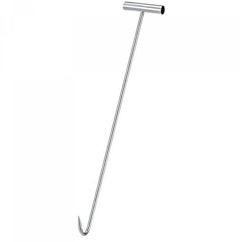uxcell 23inch T-Handle Meat Boning Hook, Galvanized T Hooks for Kitchen Butcher Shop Restaurant 1Pcs