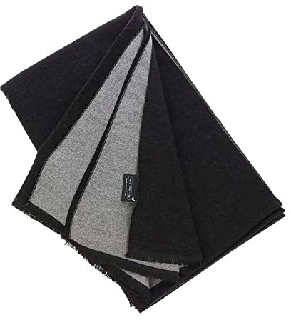 More Than Hip Xingja Kuscheldecke Schwarz/Grau - TV Decke Sofa aus Bambus-Gewebe Plaid Weich Warm Sofadecke Terrassedecke - Oeko-TEX - 120 x 200 cm