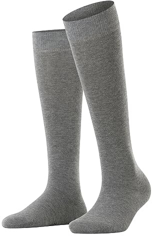 ESPRIT Basic Pure W Kh coton non-comprimantes 1 paire, Chaussettes longues Femme, Gris Light Grey Melange 3390, 35-38