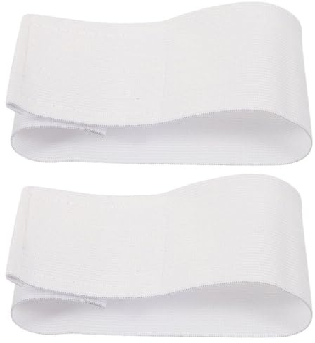 Gadpiparty 2pcs White Armband, Captain Armband Football Soccer for Multipurpose Use, DIY, Restaurant, Team Sport, Hospital, School