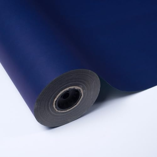 PAKOT Papel de Regalo Kraft Azul Marino en Rollo Bobina 70 cm x 50 m para Envolver Regalos, Manualidades y Embalaje Comercial