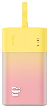 Baseus Power Bank Popsicle 5200 mAh 20 W Lightning/USB-C giallo/rosa