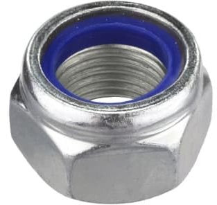 Nyloc Nuts, A2 Stainless Steel Hex Nylon Insert Lock Nuts, M3,M4,M5,M6.M8.M10 And M12 (M5 x 10 Pack)