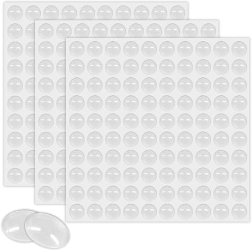 Tampons en silicone transparent 8x2mm, 300 pièces amortisseurs de bruit autocollants pour meubles, armoires, tables en verre et portes