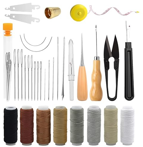 GMBANK 33 Pcs Leather Sewing Kit
