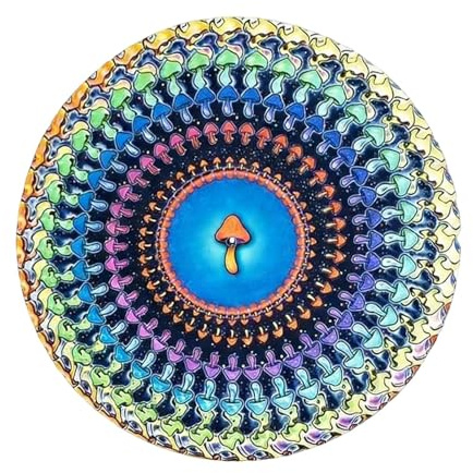 Skivspelarmatta 30,5 cm Optisk Illusionsmatta | Glidunderlag Till Skivspelare Med Visuell Effekt För Visning Av Konst, Lyssning På Musik, Samlare Av Ljudutrustning Och
