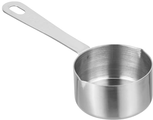 POPETPOP Cuchara para Salsa de Acero Inoxidable 80ml Orificio para Colgar Utensilio de Cocina Adecuado para Cocinar y Preparar Té en Familia