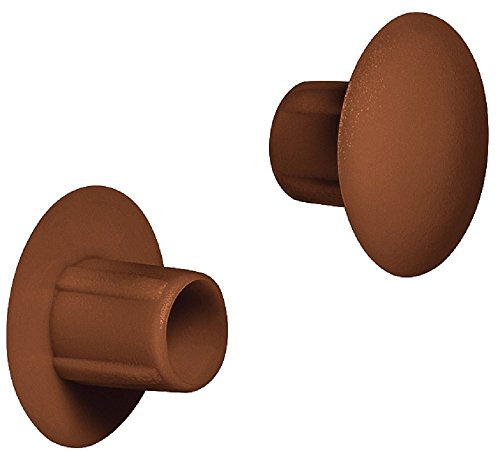 Gedotec Schrauben-Kappe braun RAL 8007 Schrauben-Abdeckungen zum Eindrücken Blindstopfen Kunststoff | H1120 | Ø 5 mm | Möbel-Abdeckkappen rund für Blindbohrung | 100 Stück - Loch-Kappen zum Eindrücken