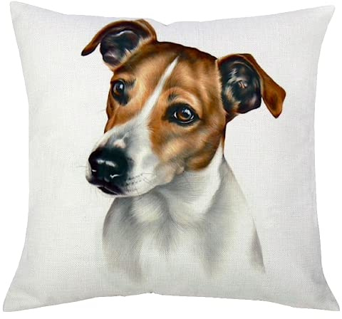 The Beach Stop Decorative Jack Russell Dog Scatter Cushion Cover | Home Decor Inspo | Gift Idea | 45x45cm 18x18” | Jack Russell
