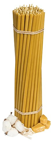 №30-75 pezzi collezione di candele al miele: candele di cera d'api gialle, candele di cera, candele Beeswax Candles, candele sottili a bastoncino, set per rituali L-29,5 cm Ø-8,5 mm, tempo di