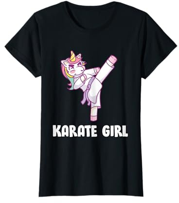 Jolie fille licorne karaté T-Shirt