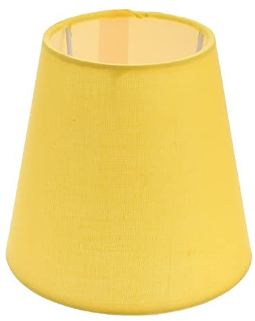 OSALADI Leinen Lampenschirm Stoff Tischlampe Ersatzschirm Pendelleuchte Stoffschirm Stehlampe Textilschirm E14 Nachtlicht Lampenabdeckung Tischleuchte Schirm für Wandlampe Trommel Lampenschirm Gelb