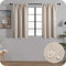 MRTREES Kitchen Waterproof Window Curtains with Rod Pocket, Short Blackout Curtains for Camper and Bathroom, 2 Panels 30x30 Inch 75x75 CM Beige