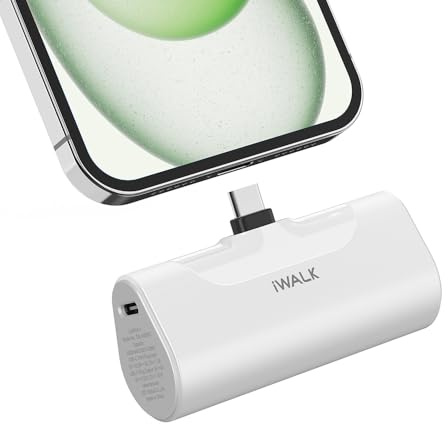 iWALK Portable Charger for iPhone 18/17/16/15 USB-C Small Power Bank 20W 4,500mAh Fast Charging Battery Pack Compatible with iPhone 15/16/17 Plus/18 Pro Max, Samsung Galaxy S25/S24/S23 Android