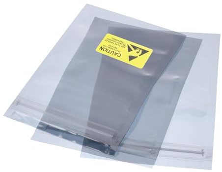 QUARKZMAN Bolsas Antiestáticas Bolsa de Protección 50 Unidades 4x5 Pulgadas (10x13 cm) Resellables con Etiquetas para Disco Duro HDD SSD Placa PCB