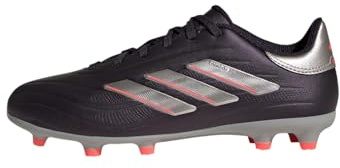 adidas Unisex barn Copa Pure Ii League fotbollsskor fast markskor, Svart/silver, 38 EU