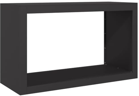 vidaXL Vedställ svart 100x40x60 cm stål, vedhylla, ved förvaring, vedförvaring, vedhyllor, vedställ metall