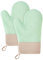 Guantes de Horno Resistentes al Calor, Guantes de Horno con Superficie Antideslizante de Silicona, 2 agarraderas de Silicona, Interior de algodón, Guantes de Silicona Verde para la Cocina