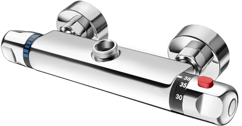 HFWRDVJCM Thermostatischer Duschhahn Mischventil Thermostatische Armaturen Dusche Badezimmer Kombination Wassermischer Badewanne Wasserhahn mit Griff