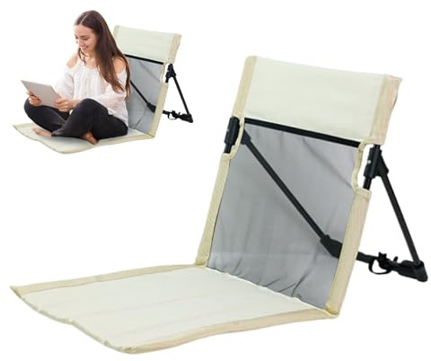 Genérico Silla Plegable Exterior - Silla Exterior con Respaldo para Patio,Fácil de Transportar, Asiento Bajo Portátil para Playa Terraza Senderismo Jardín Picnic Viaje y Acampada al Aire Libre