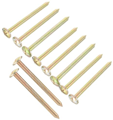 OSALADI Estacas Metálicas Galvanizadas 10 Cm 10 Piezas para Jardinería, Marcadores de Límites, Clavos para Césped y Paisajismo, Herramientas Manuales para Exterior y Campamento