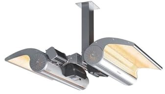 Sined STUFA INFRAROSSI SOFFITTO Calentador de techo reflectante doble de 4000W, Gris