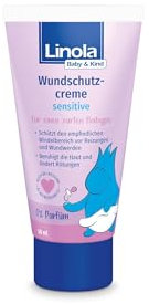 Linola Baby & Kind Wundschutz-Creme sensitiv - 50 ml - Für den Windelbereich | Schützt zarte Babyhaut vor Reizungen und wunder Haut