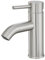 GENBONS Badezimmer-Wasserhahn aus gebürstetem Nickel, Badarmatur, Gebürstet, Einlochmontage, Waschbeckenarmatur, Einhebelmischer, Edelstahl