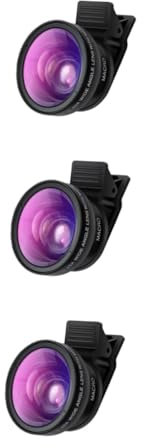 Mikikit 3 Stücke Telefon Kamera Objektiv 0 45 X Weitwinkel 12 5 X Makro Keine Verzerrung Universal Fit