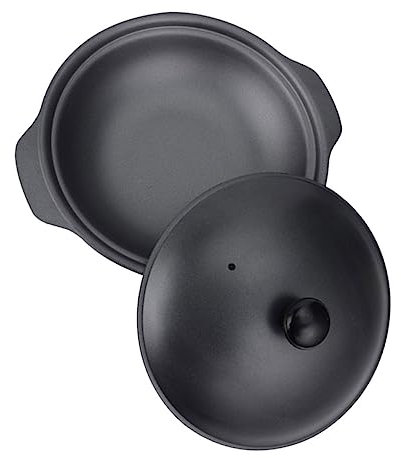 Amosfun 16cm Cast Iron Casserole Pot Lid, Multi-functional Iron Cookware for Stewing and Braising, Kitchen Cooking Pot Suitable for Home Use