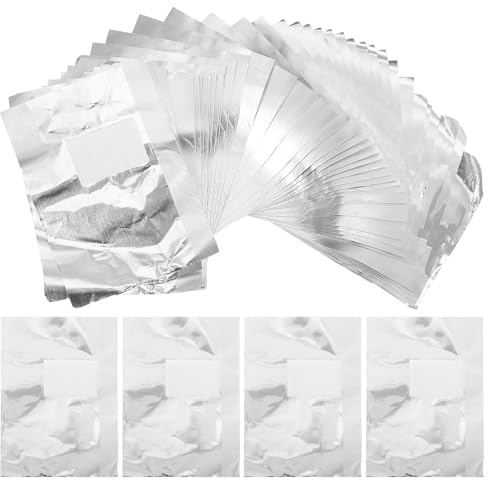 DECOMELODY Set Papillotes Aluminium pour Dissolution de Vernis Gel avec Pads Dissolvants pour Manucure Professionnelle et Soin des Ongles à Domicile